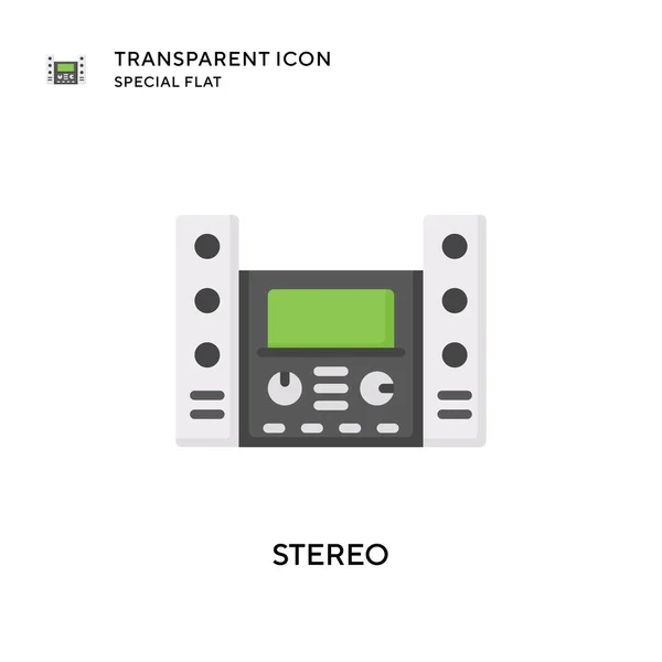 Ícone Vetorial Estéreo Ilustração Estilo Plano Vetor Eps — Vetor de Stock