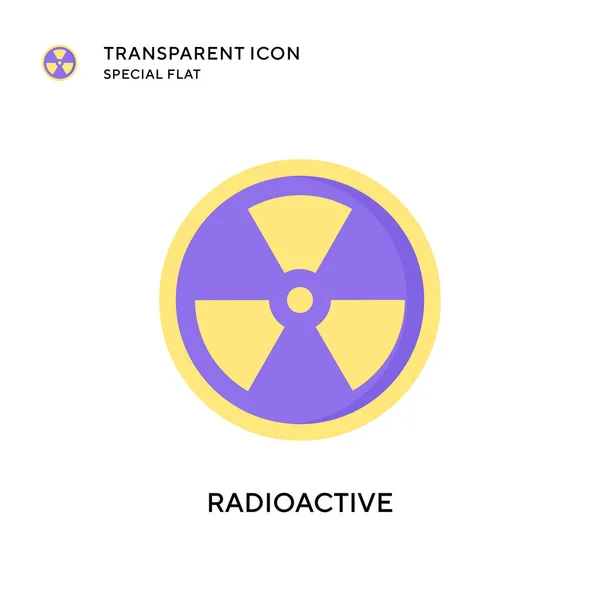 Radioactive Vector Icon Flat Style Illustration Eps Vector — Stock Vector