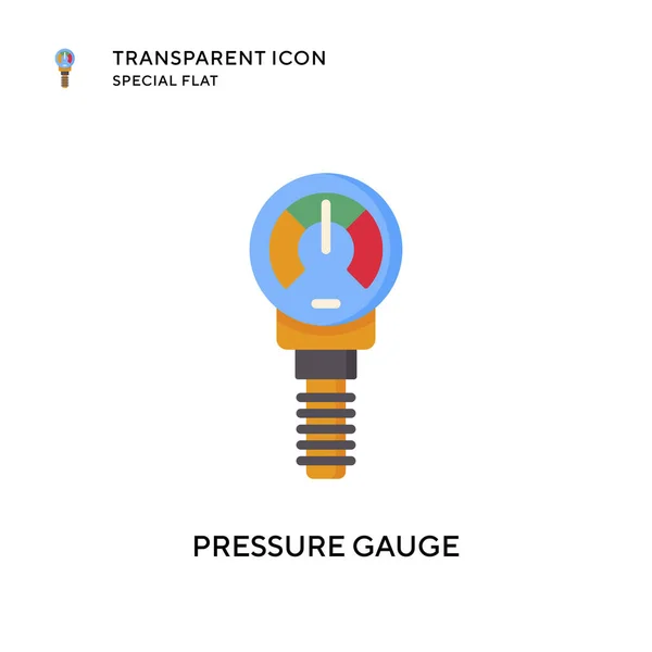 Manometer Vektor Symbol Flache Illustration Eps Vektor — Stockvektor