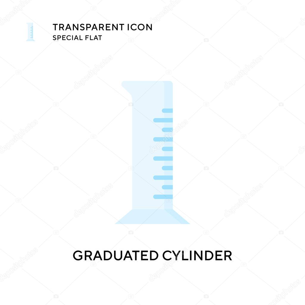 Graduated cylinder vector icon. Flat style illustration. EPS 10 vector.