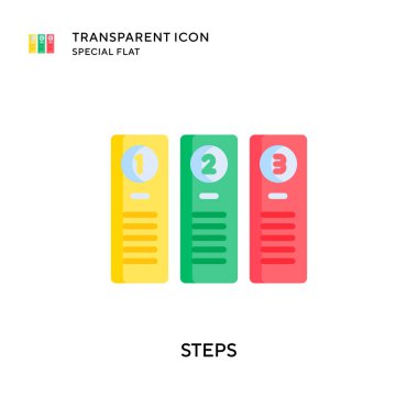 Adımlar vektör simgesi. Düz çizim. EPS 10 vektörü.