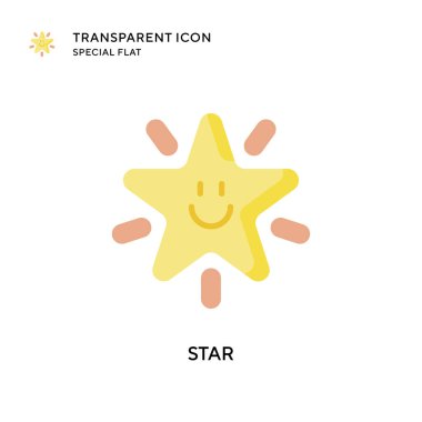 Yıldız vektör simgesi. Düz çizim. EPS 10 vektörü.