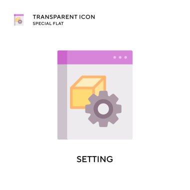 Vektör simgesi ayarlanıyor. Düz çizim. EPS 10 vektörü.