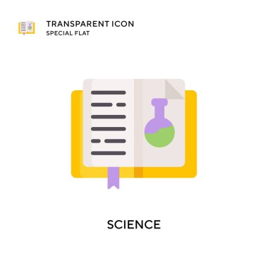 Bilim vektör simgesi. Düz çizim. EPS 10 vektörü.