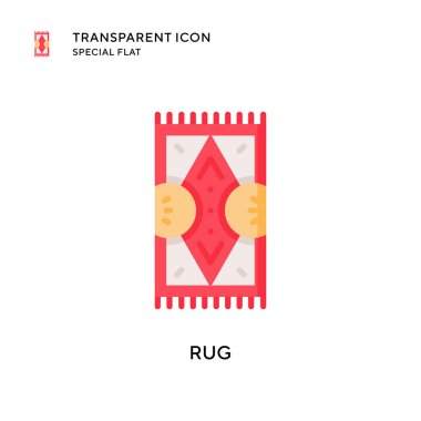 Rug vektör simgesi. Düz çizim. EPS 10 vektörü.