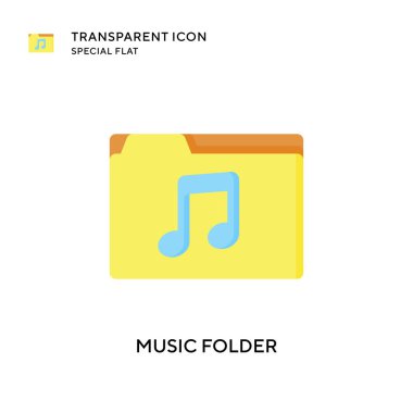 Müzik dizini vektör simgesi. Düz çizim. EPS 10 vektörü.