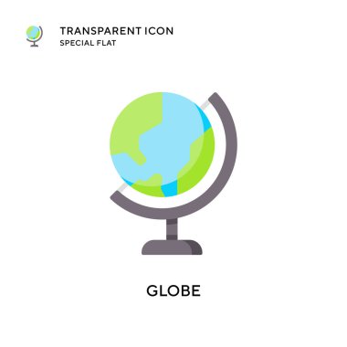 Dünya vektör simgesi. Düz çizim. EPS 10 vektörü.