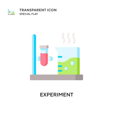 Deney vektör simgesi. Düz çizim. EPS 10 vektörü.