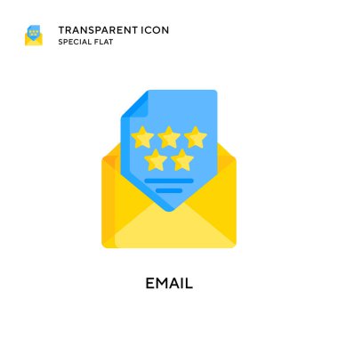 E- posta vektör simgesi. Düz çizim. EPS 10 vektörü.