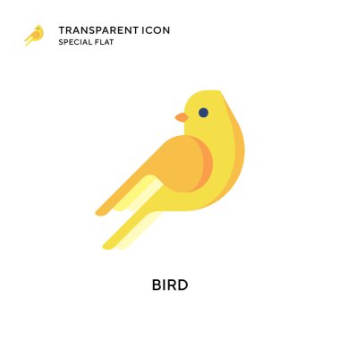 Kuş vektör simgesi. Düz çizim. EPS 10 vektörü.