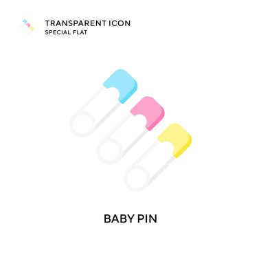 Bebek iğne vektör simgesi. Düz çizim. EPS 10 vektörü.