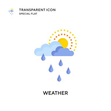 Hava durumu vektör simgesi. Düz çizim. EPS 10 vektörü.