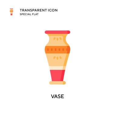 Vazo vektör simgesi. Düz çizim. EPS 10 vektörü.