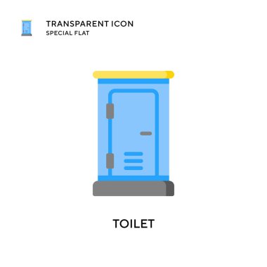 Tuvalet vektörü simgesi. Düz çizim. EPS 10 vektörü.