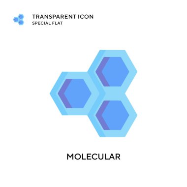 Moleküler vektör simgesi. Düz çizim. EPS 10 vektörü.