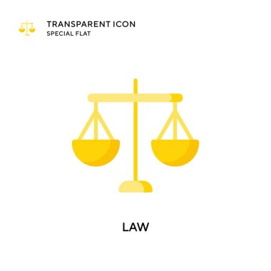 Hukuk vektör simgesi. Düz çizim. EPS 10 vektörü.