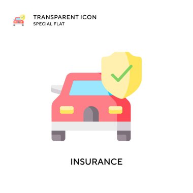 Sigorta vektör simgesi. Düz çizim. EPS 10 vektörü.