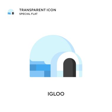 Igloo vektör simgesi. Düz çizim. EPS 10 vektörü.