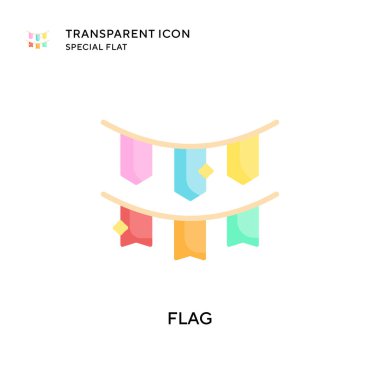 Bayrak vektör simgesi. Düz çizim. EPS 10 vektörü.