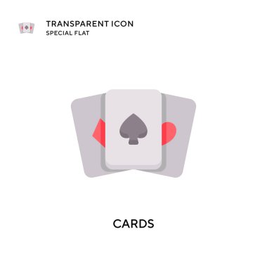 Kart vektör simgesi. Düz çizim. EPS 10 vektörü.