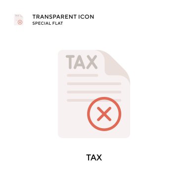 Vergi vektör simgesi. Düz çizim. EPS 10 vektörü.