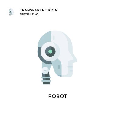 Robot vektör simgesi. Düz çizim. EPS 10 vektörü.