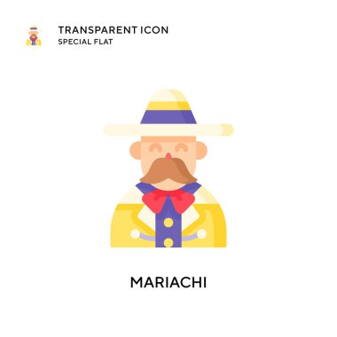 Mariachi vektör simgesi. Düz çizim. EPS 10 vektörü.