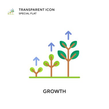 Büyüme vektör simgesi. Düz çizim. EPS 10 vektörü.