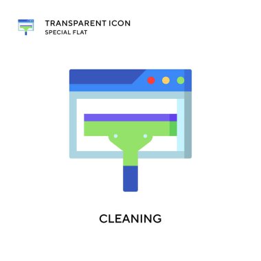 Temizleme vektör simgesi. Düz çizim. EPS 10 vektörü.