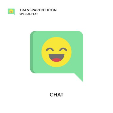 Sohbet vektörü simgesi. Düz çizim. EPS 10 vektörü.