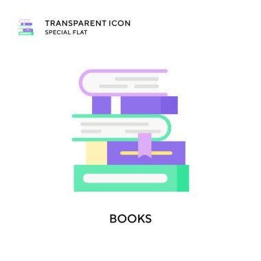 Kitap vektör simgesi. Düz çizim. EPS 10 vektörü.