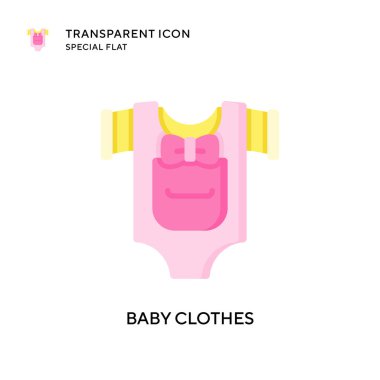 Bebek giysisi ikonu. Düz çizim. EPS 10 vektörü.
