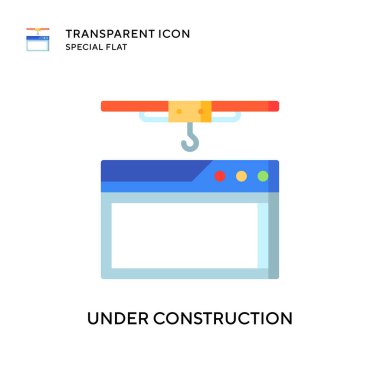 İnşaat vektör ikonu altında. Düz çizim. EPS 10 vektörü.