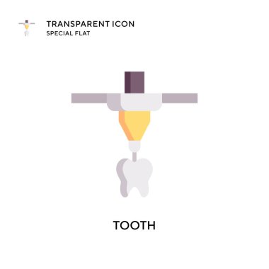 Diş vektör simgesi. Düz çizim. EPS 10 vektörü.