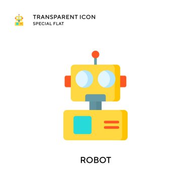 Robot vektör simgesi. Düz çizim. EPS 10 vektörü.