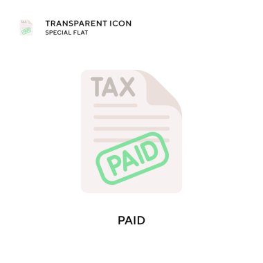 Ücretli vektör simgesi. Düz çizim. EPS 10 vektörü.