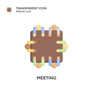 Vektör simgesi ile buluşuyorum. Düz çizim. EPS 10 vektörü.