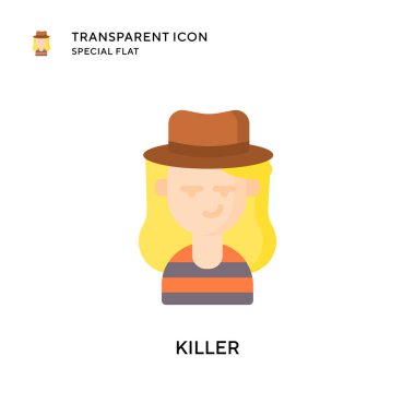 Öldürücü vektör simgesi. Düz çizim. EPS 10 vektörü.