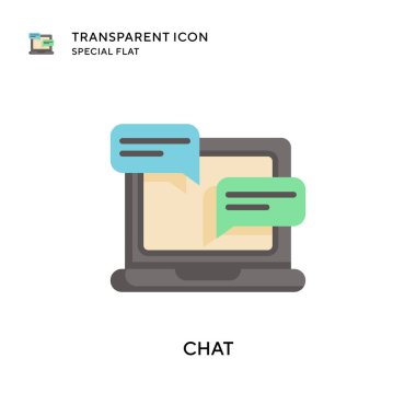 Sohbet vektörü simgesi. Düz çizim. EPS 10 vektörü.