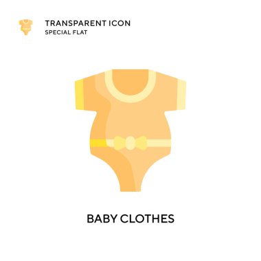 Bebek giysisi ikonu. Düz çizim. EPS 10 vektörü.