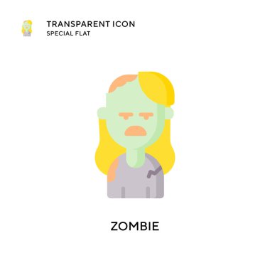 Zombi vektör simgesi. Düz çizim. EPS 10 vektörü.