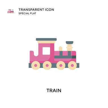 Tren vektör simgesi. Düz çizim. EPS 10 vektörü.