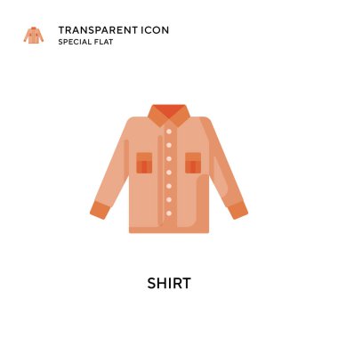 Gömlek vektör simgesi. Düz çizim. EPS 10 vektörü.