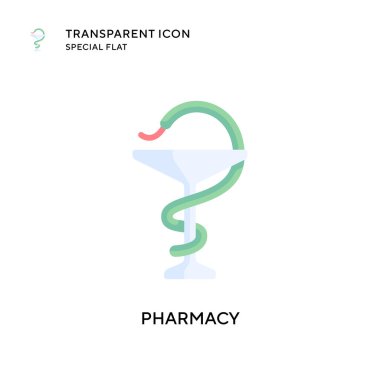 Eczane vektör ikonu. Düz çizim. EPS 10 vektörü.