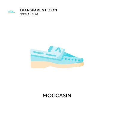 Mokasin vektör simgesi. Düz çizim. EPS 10 vektörü.