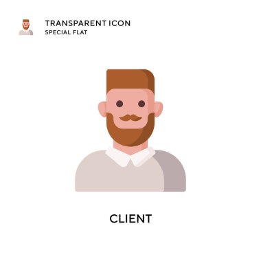 Müşteri vektör simgesi. Düz çizim. EPS 10 vektörü.