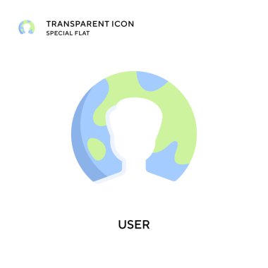 Kullanıcı vektör simgesi. Düz çizim. EPS 10 vektörü.