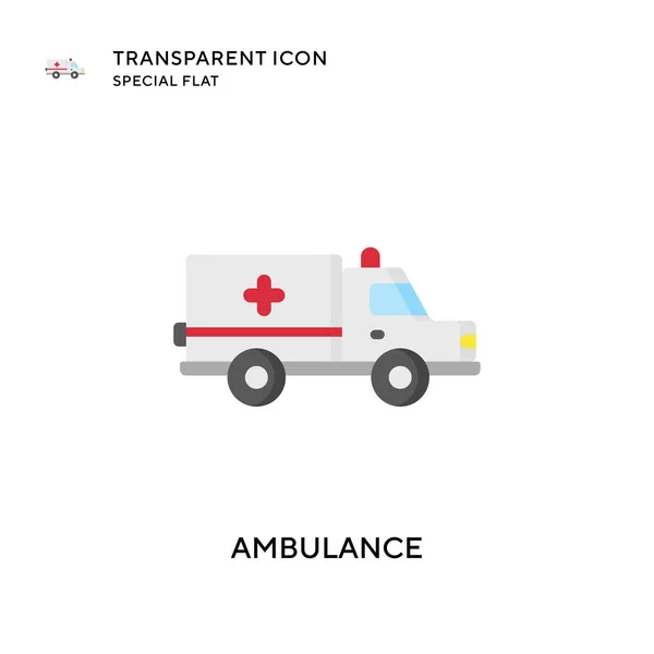 Ikona Vektoru Ambulance Ilustrace Plochého Stylu Eps Vektor — Stockový vektor