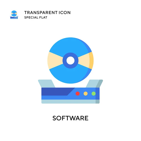 Software Vector Icon Flat Style Illustration Eps Vector — Stock Vector