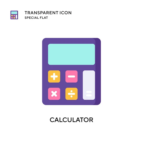 Ikona Wektora Kalkulatora Płaska Ilustracja Wektor Eps — Wektor stockowy
